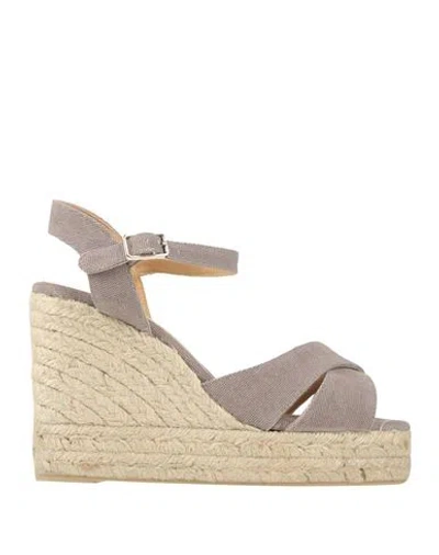 Castaã±er Castañer Woman Espadrilles Lead Size 10 Textile Fibers In Grey