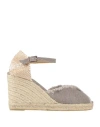 Castaã±er Castañer Woman Espadrilles Lead Size 7.5 Textile Fibers In Grey