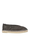 Castaã±er Castañer Woman Espadrilles Lead Size 7.5 Textile Fibers In Grey