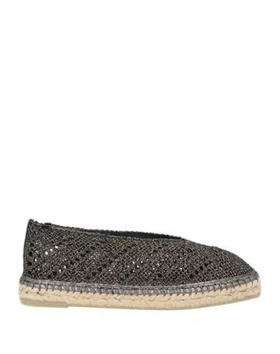 Castaã±er Castañer Woman Espadrilles Lead Size 7.5 Textile Fibers In Grey