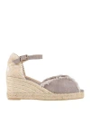 Castaã±er Castañer Woman Espadrilles Lead Size 7.5 Textile Fibers In Grey