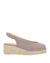 Castaã±er Peep-toe Open-back Espadrille In Grey