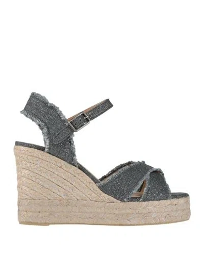 Castaã±er Castañer Woman Espadrilles Lead Size 7.5 Textile Fibers In Grey