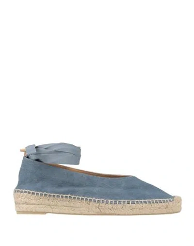 Castaã±er Castañer Woman Espadrilles Light Blue Size 6.5 Textile Fibers