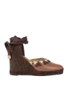 Castaã±er Castañer Woman Espadrilles Light Brown Size 7.5 Leather, Textile Fibers In Beige
