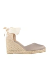 Castaã±er Castañer Woman Espadrilles Light Brown Size 7.5 Textile Fibers In Beige