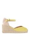 Castaã±er Castañer Woman Espadrilles Lime Green Size 6.5 Textile Fibers In Green