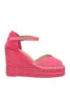 Castaã±er Castañer Woman Espadrilles Magenta Size 7.5 Leather, Textile Fibers
