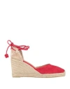 Castaã±er Castañer Woman Espadrilles Magenta Size 9 Leather