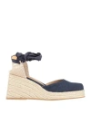Castaã±er Castañer Woman Espadrilles Midnight Blue Size 7.5 Textile Fibers