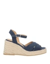 Castaã±er Castañer Woman Espadrilles Navy Size 7.5 Textile Fibers