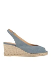 Castaã±er Castañer Woman Espadrilles Pastel Blue Size 7.5 Textile Fibers