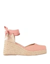 Castaã±er Castañer Woman Espadrilles Pink Size 7.5 Textile Fibers In Pink