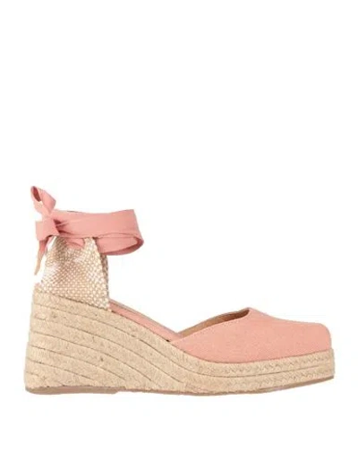 CASTAÃ±ER CASTAÑER WOMAN ESPADRILLES PINK SIZE 6.5 TEXTILE FIBERS