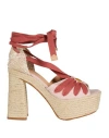 Castaã±er Castañer Woman Espadrilles Pink Size 10 Textile Fibers In Pink