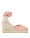 Castaã±er Chiara 105mm Wedge Espadrilles In Rosa Empolvado