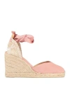 Castaã±er Castañer Woman Espadrilles Pink Size 7.5 Textile Fibers In Pink