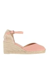 Castaã±er Castañer Woman Espadrilles Pink Size 7.5 Textile Fibers