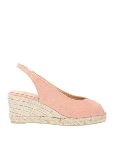 Castaã±er Castañer Woman Espadrilles Pink Size 7.5 Textile Fibers