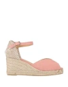 Castaã±er Castañer Woman Espadrilles Pink Size 7.5 Textile Fibers In Pink