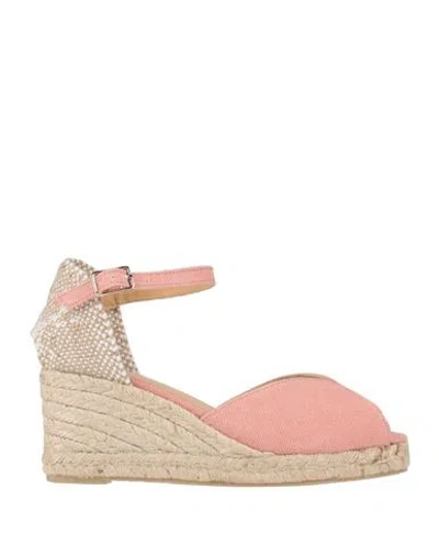 CASTAÃ±ER CASTAÑER WOMAN ESPADRILLES PINK SIZE 7.5 TEXTILE FIBERS