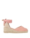 Castaã±er Castañer Woman Espadrilles Pink Size 6 Textile Fibers