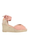 Castaã±er Castañer Woman Espadrilles Pink Size 7.5 Textile Fibers