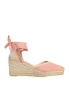 Shop Castaã±er Castañer Woman Espadrilles Pink Size 6.5 Textile Fibers