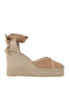 Castaã±er Castañer Woman Espadrilles Sand Size 10 Textile Fibers In Beige