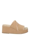 Castaã±er Castañer Woman Sandals Sand Size 6 Textile Fibers In Beige
