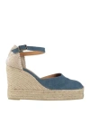 Castaã±er Carina 80 Canvas Wedge Espadrilles In Blue