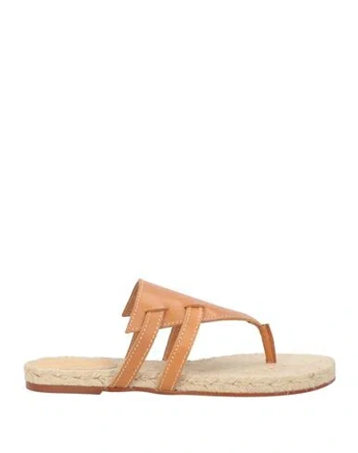 Castaã±er Castañer Woman Espadrilles Tan Size 7.5 Leather In Brown