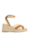 Castaã±er Castañer Woman Espadrilles Tan Size 7.5 Textile Fibers, Plastic In Nude