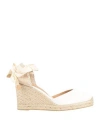 Castaã±er Castañer Bilina Jute Wedge Espadrilles In White