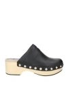 Castaã±er Castañer Woman Mules & Clogs Black Size 6.5 Leather In Black