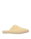 CASTAÃ±ER CASTAÑER WOMAN MULES & CLOGS SAND SIZE 7.5 SYNTHETIC RAFFIA