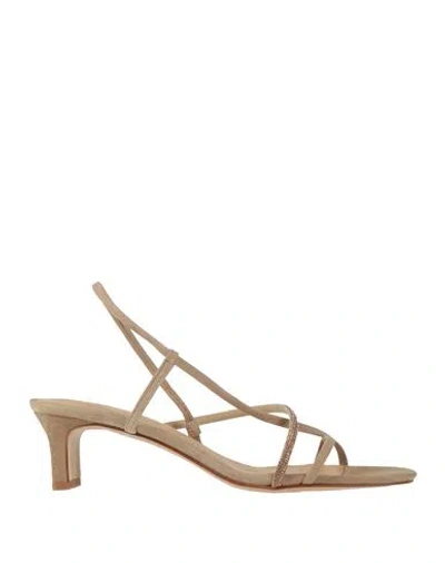Castaã±er Castañer Woman Sandals Beige Size 6.5 Leather