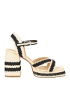Castaã±er Square Open Toe Heel In Beige
