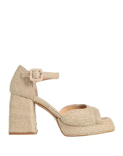 Castaã±er Castañer Woman Espadrilles Beige Size 10 Textile Fibers