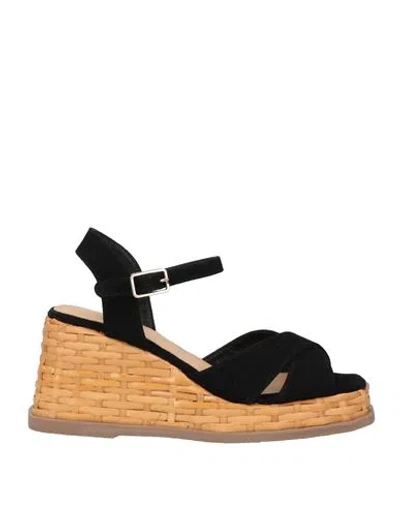 Castaã±er Castañer Woman Sandals Black Size 6.5 Leather