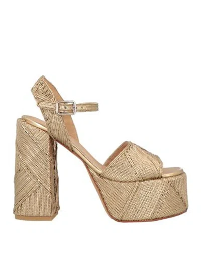 Castaã±er Florita 130mm Metallic Sandals In Gold