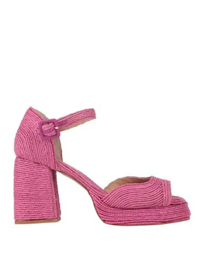 Castaã±er Castañer Woman Espadrilles Mauve Size 6.5 Textile Fibers In Purple