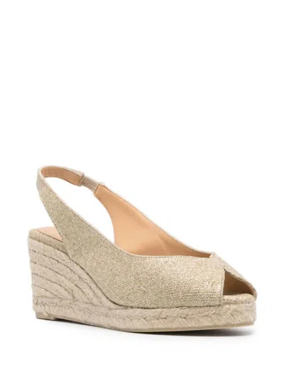 Castaã±er Barbara 70mm Wedge Sandals In Beige