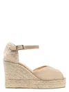Castaã±er Castañer Bianca Raffia Wedge Espadrilles