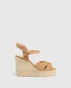 Castaã±er Castañer Wedge Sandal "blaudell" In Brown