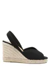 Castaã±er Brisa 90mm Organic Cotton Espadrilles In Black