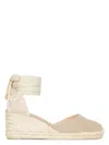 Castaã±er Carina Wedged Espadrilles In Beige