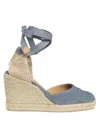 Castaã±er Bianca Canvas Ankle-strap Espadrille Sandals In Citadel Denim Blue