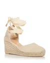 Castaã±er Espadrilles Carina Ivory Jute Wedge In Ivory