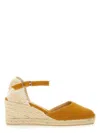 Castaã±er Chiarita Hemp Sole Wedges In Buff